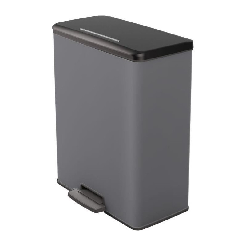 Poubelle Duo Rectangle - DECO BIN - CURVER - 52L (26+26L) - 49 x 32 x Poubelle Duo Rectangle - DECO BIN - CURVER - 52L (26+26L) - 49 x 32 x