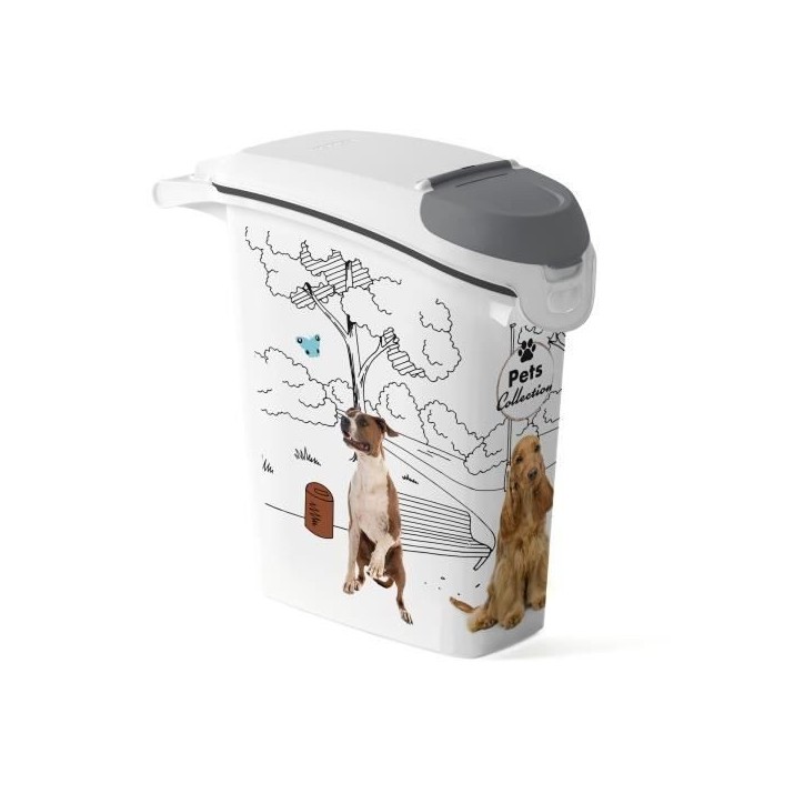 Boîte de conservation pour aliments - CURVER - PetLife - 10 kg - Blanc - Plastique