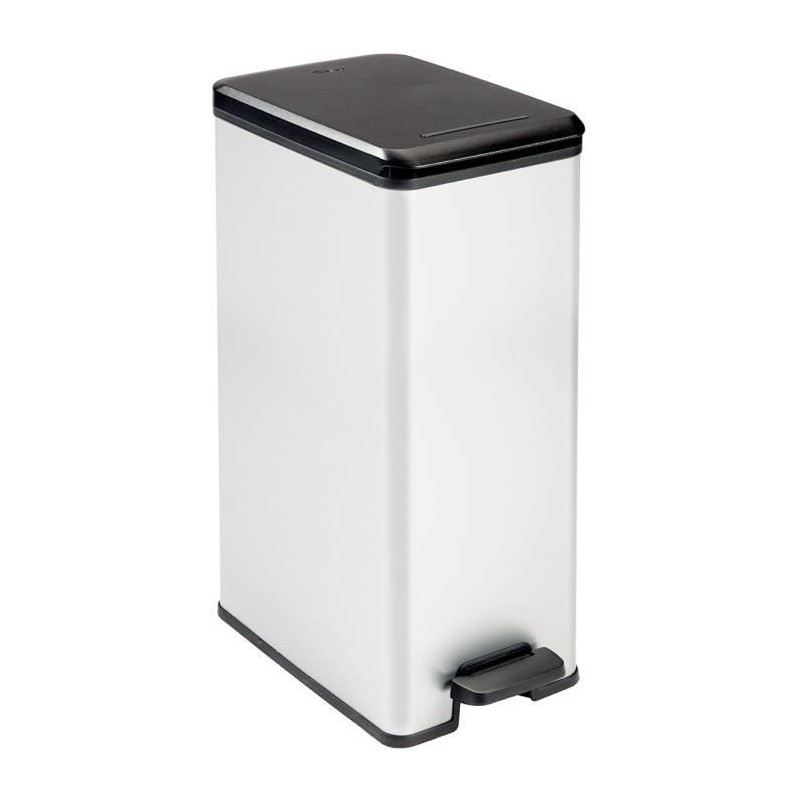 Poubelle Slim - SLIM BIN - CURVER - 40L - Gain de place - 40 x 25 x 61 Poubelle Slim - SLIM BIN - CURVER - 40L - Gain de place - 40 x 25 x 61
