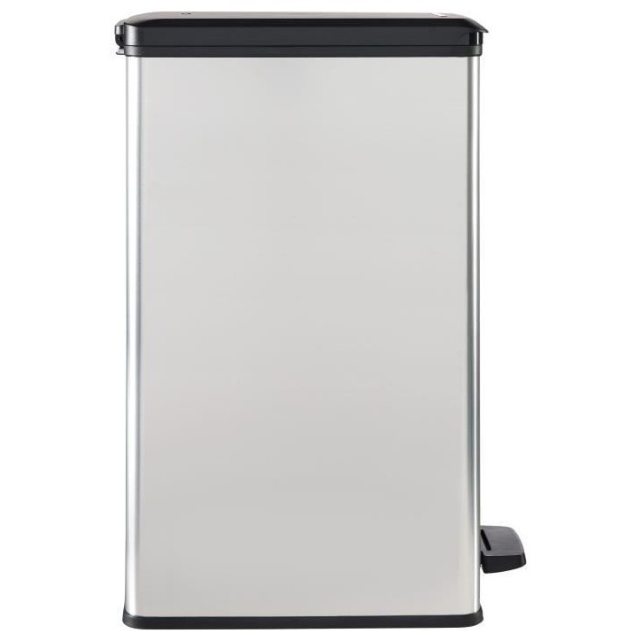 Poubelle Slim - SLIM BIN - CURVER - 40L - Gain de place - 40 x 25 x 61 cm - Gris métallisé