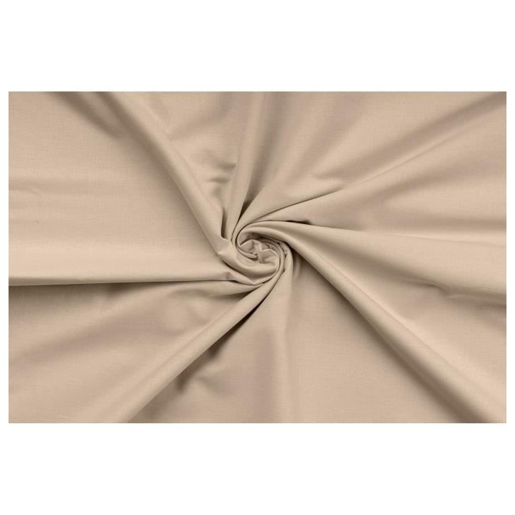 Parure de lit - 1 housse de couette 220 x 240 cm + 2 taies d'oreiller 60 x 60 cm - 100% coton renforcé - Beige