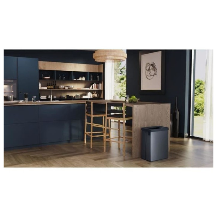 Poubelle de tri - VERTO - CURVER - 54 L - Bleu perle