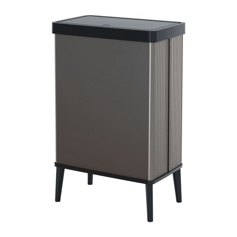 Poubelle sur pieds - VERTO - CURVER - Ouverture touch - 54 L - Gris pe Poubelle sur pieds - VERTO - CURVER - Ouverture touch - 54 L - Gris pe