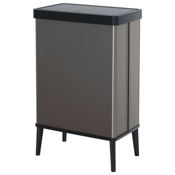 Poubelle sur pieds - VERTO - CURVER - Ouverture touch - 54 L - Gris perle Poubelle sur pieds - VERTO - CURVER - Ouverture touch - 54 L - Gris perle