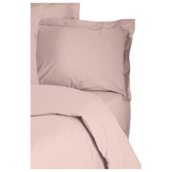 Parure de lit - 1 housse de couette 220 x 240 cm + 2 taies d'oreiller 60 x 60 cm - 100% coton renforcé - Marron Parure de lit - 1 housse de couette 220 x 240 cm + 2 taies d'oreiller 60 x 60 cm - 100% coton renforcé - Marron