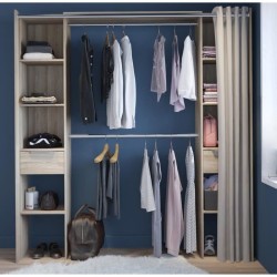 DEMEYERE Kit dressing 2 colonnes + 2 penderies + 2 tiroirs - Décor Ch