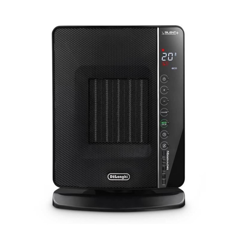 DELONGHI Soufflant céramique - DCH7993ER.BC -2400W - Noir et chrome DELONGHI Soufflant céramique - DCH7993ER.BC -2400W - Noir et chrome