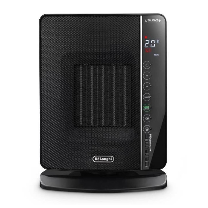 DELONGHI Soufflant céramique - DCH7993ER.BC -2400W - Noir et chrome DELONGHI Soufflant céramique - DCH7993ER.BC -2400W - Noir et chrome