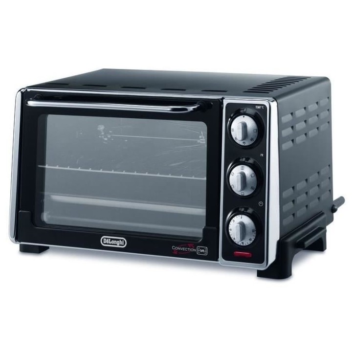 Mini-four - Chaleur tournante - DELONGHI - EO20792 - Noir - 20 L - 49 x 35 x 25,5 cm - 1300 W Mini-four - Chaleur tournante - DELONGHI - EO20792 - Noir - 20 L - 49 x 35 x 25,5 cm - 1300 W