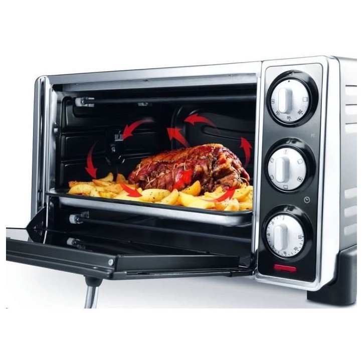 Mini-four - Chaleur tournante - DELONGHI - EO20792 - Noir - 20 L - 49 x 35 x 25,5 cm - 1300 W Mini-four - Chaleur tournante - DELONGHI - EO20792 - Noir - 20 L - 49 x 35 x 25,5 cm - 1300 W