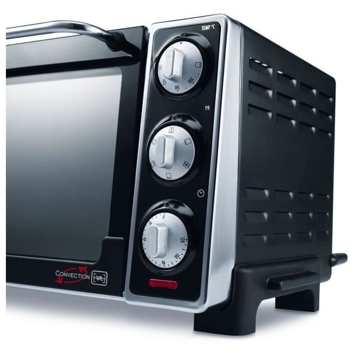 Mini-four - Chaleur tournante - DELONGHI - EO20792 - Noir - 20 L - 49 x 35 x 25,5 cm - 1300 W Mini-four - Chaleur tournante - DELONGHI - EO20792 - Noir - 20 L - 49 x 35 x 25,5 cm - 1300 W