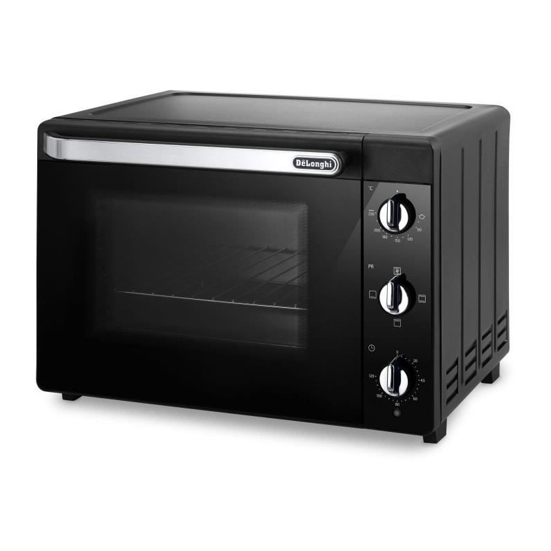 Mini-four - Chaleur tournante - DELONGHI - EO 40112.BK - Noir - Porte
