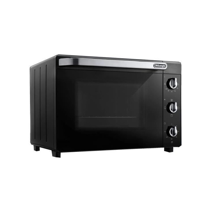 Mini-four - Chaleur tournante - DELONGHI - EO 40112.BK - Noir - Porte double vitrage - 40 L - 51,5 x 44 x 36 cm - 2000 W Mini-four - Chaleur tournante - DELONGHI - EO 40112.BK - Noir - Porte double vitrage - 40 L - 51,5 x 44 x 36 cm - 2000 W