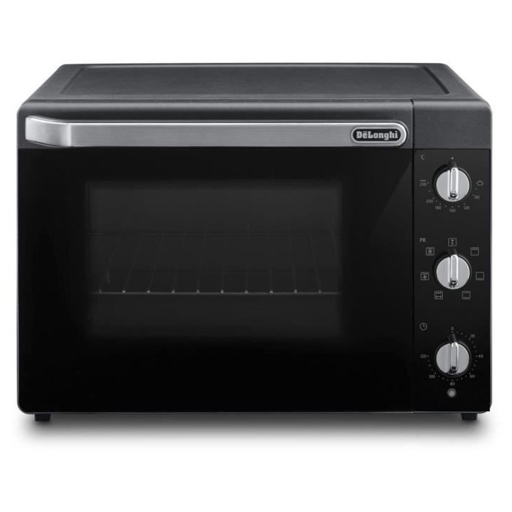 Mini-four - Chaleur tournante - Tournebroche - DELONGHI - EO40123.S - Noir - 40 L - 51,5 x 44 x 36 cm - 2000 W Mini-four - Chaleur tournante - Tournebroche - DELONGHI - EO40123.S - Noir - 40 L - 51,5 x 44 x 36 cm - 2000 W