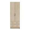DEMEYERE Armoire - Décor chene brossé - 2 portes et 2 tiroirs - Clas