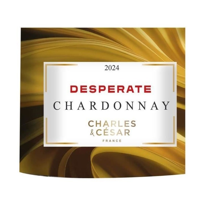 Charles et César Desperate 2024 Pays d'Oc Chardonnay - Vin blanc de Languedoc - Bio