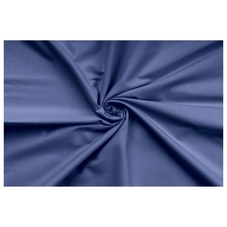 Parure de lit - 1 housse de couette 220 x 240 cm + 2 taies d'oreiller 60 x 60 cm - 100% coton renforcé - Bleu