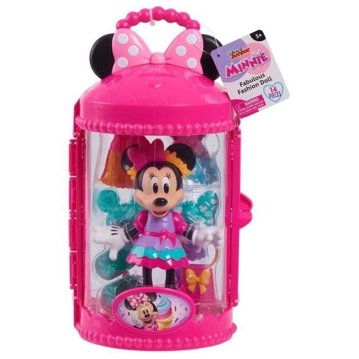 Coffret poupée - DISNEY MINNIE MOUSE - Figurine Articulée 15 cm Sweet Party - Avec vetements et accessoires