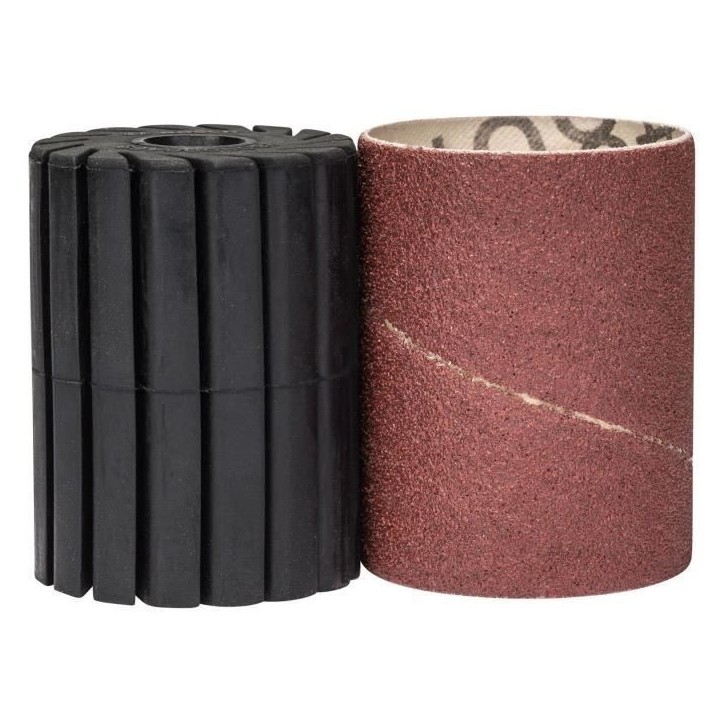 Set porte-manchon et manchon abrasif Bosch - (Grain 80, Largeur Rouleau 60mm, Accessoire pour Texoro)