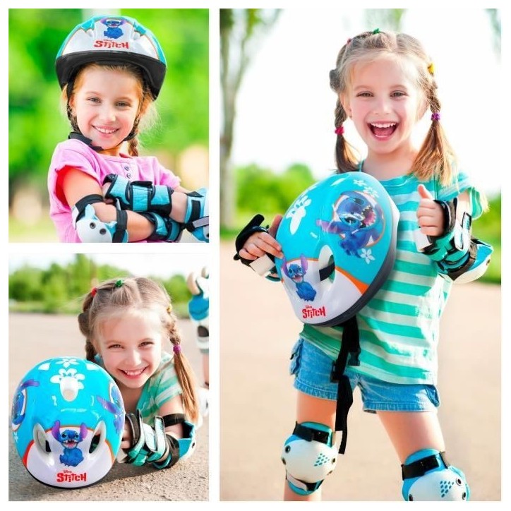 Casque de sport - DISNEY - STITCH - Taille S - Tour de tete réglable 53/56cm - Aérations et mousses internes pour plus de conf