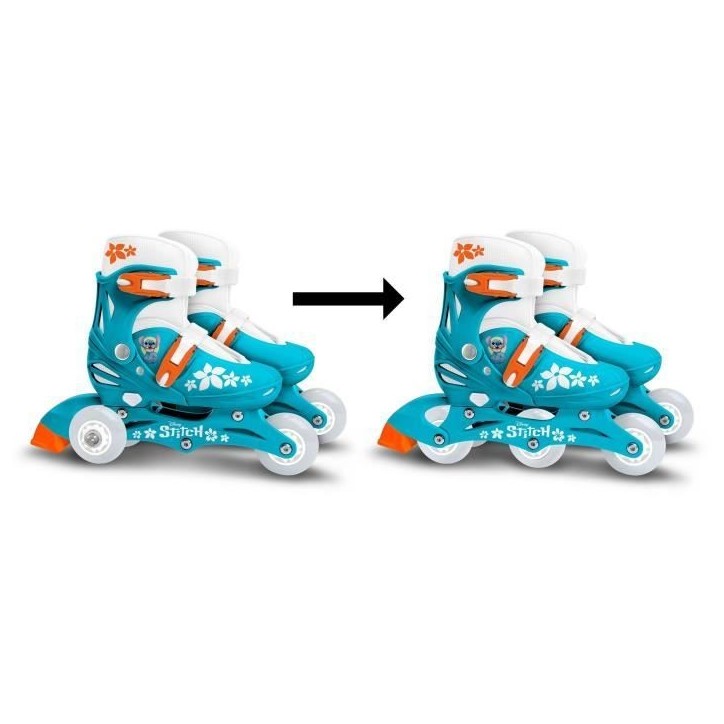 Patins en ligne 2-en-1 - DISNEY - STITCH - 3 roues - Taille 27-30