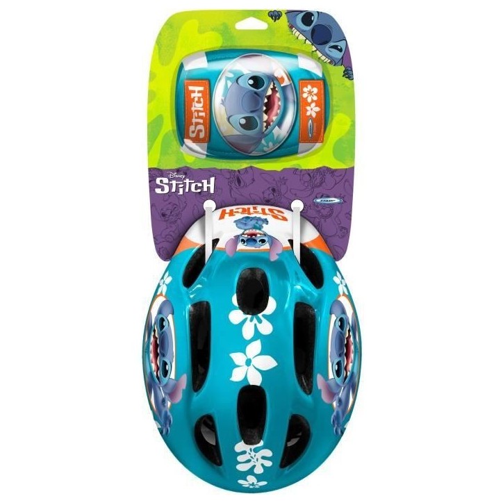 Set avec Casque et protections avec coudieres et genouilleres - DISNEY - STITCH