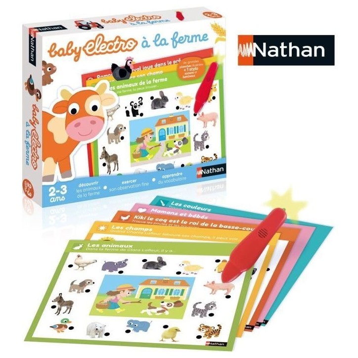 Jeu éducatif électronique - NATHAN - Baby Electro Animaux de la ferme - Pour enfants des 2 ans Jeu éducatif électronique - NATHAN - Baby Electro Animaux de la ferme - Pour enfants des 2 ans