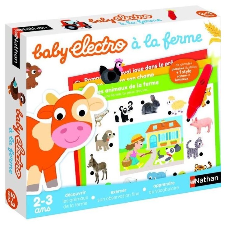 Jeu éducatif électronique - NATHAN - Baby Electro Animaux de la ferme - Pour enfants des 2 ans Jeu éducatif électronique - NATHAN - Baby Electro Animaux de la ferme - Pour enfants des 2 ans