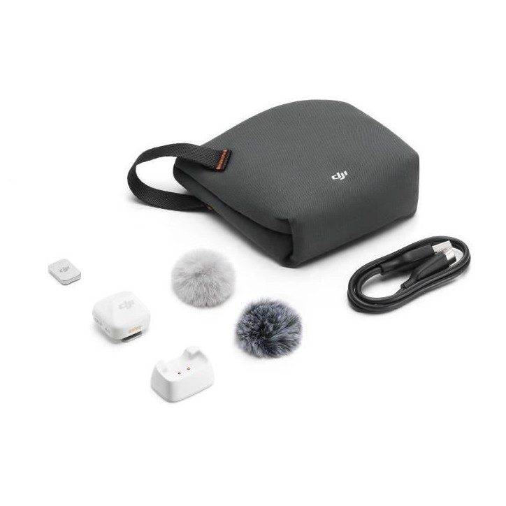 Émetteur sans fil - DJI - Mic Mini - Arctic White - Ultra-léger et compact Émetteur sans fil - DJI - Mic Mini - Arctic White - Ultra-léger et compact