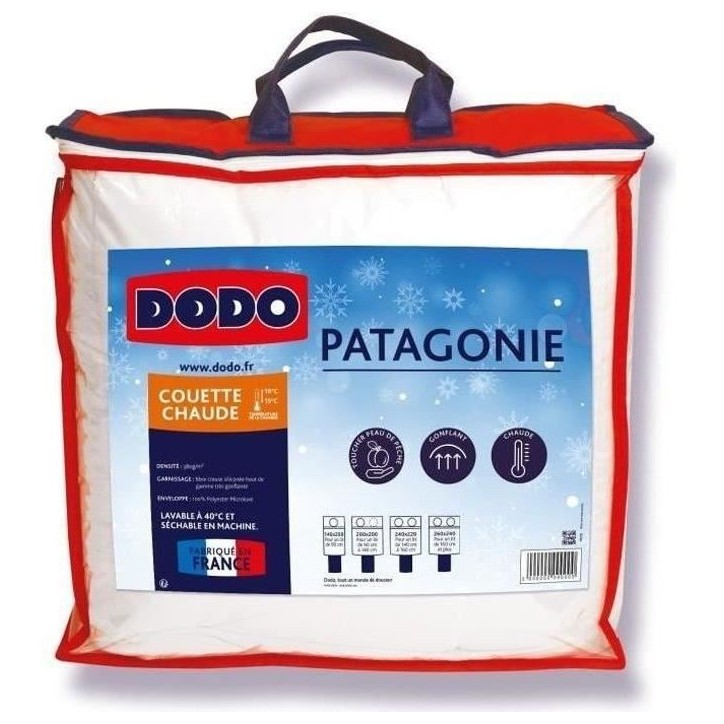 DODO Couette chaude Patagonie blanc - 200x200 cm