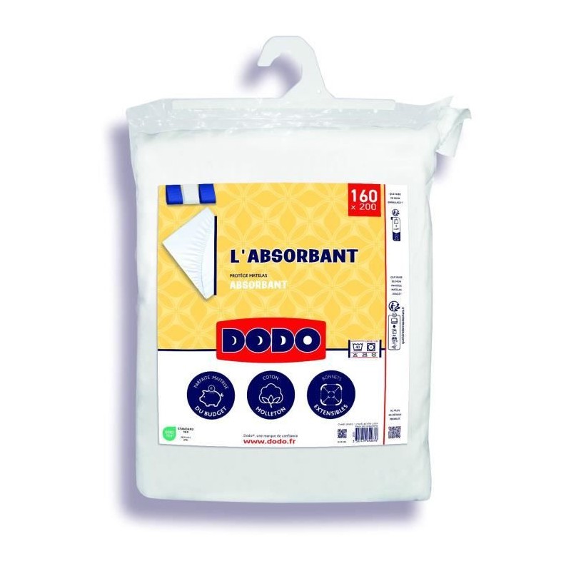 Protege matelas absorbant - 160x200 cm - Polyester
