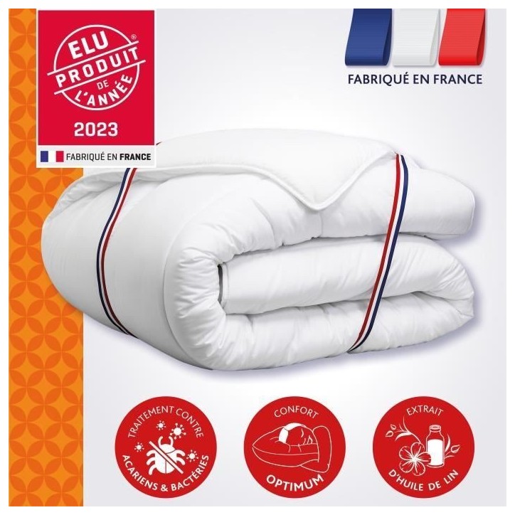 Couette 200x200 cm DODO CHAMPS DE LIN - Chaude - 450G/m² - Couette 1-2 personne-Douce et Chaude -Anti-acariens Antibactériens Couette 200x200 cm DODO CHAMPS DE LIN - Chaude - 450G/m² - Couette 1-2 personne-Douce et Chaude -Anti-acariens Antibactériens