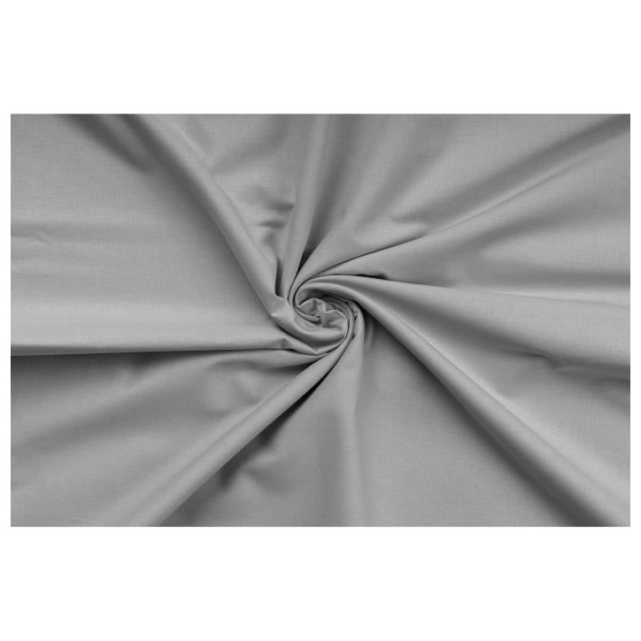 Parure de lit - 1 housse de couette 220 x 240 cm + 2 taies d'oreiller 60 x 60 cm - 100% coton renforcé - Gris