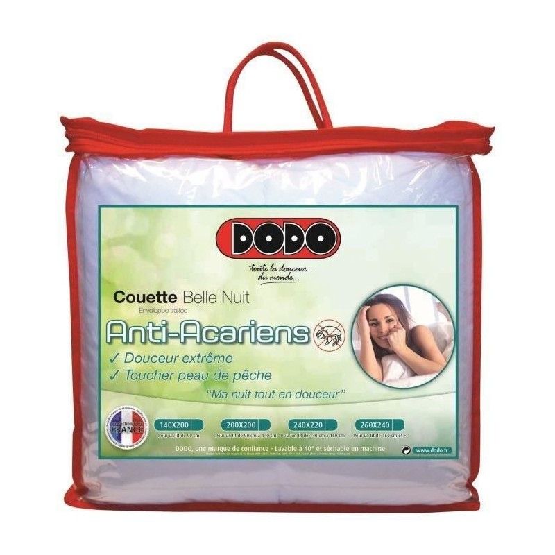 DODO Couette tempérée 350gr/m² BELLE NUIT 240x260cm DODO Couette tempérée 350gr/m² BELLE NUIT 240x260cm