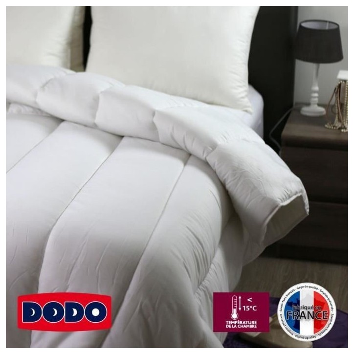 DODO Couette tres chaude 450g/m² SUPER ACTIWARM 240x260 cm blanc