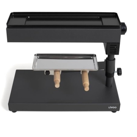Appareil a raclette traditionnel - LIVOO - DOC159 - 600W - 6 a 8 personnes - Porte fromage amovible - 2 spatules