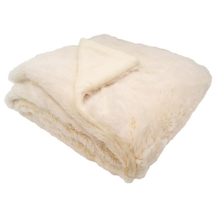 Couverture doublée - DOMIVA - Ultra douce et chaude - 75 x 100 cm - Creme Couverture doublée - DOMIVA - Ultra douce et chaude - 75 x 100 cm - Creme