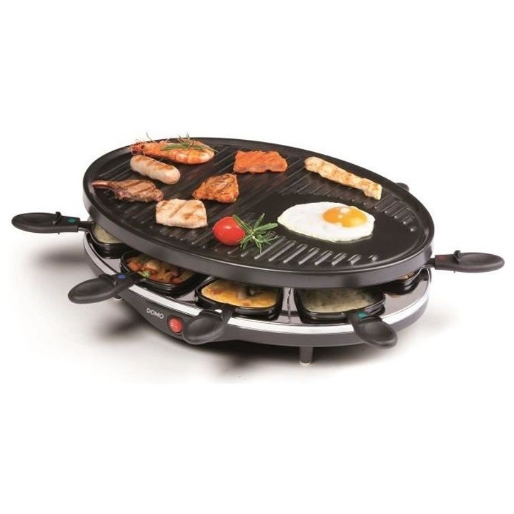Appareil a raclette DOMO - DO9038G - Jusqu'a 8 personnes - Revetement antiadhésif Appareil a raclette DOMO - DO9038G - Jusqu'a 8 personnes - Revetement antiadhésif