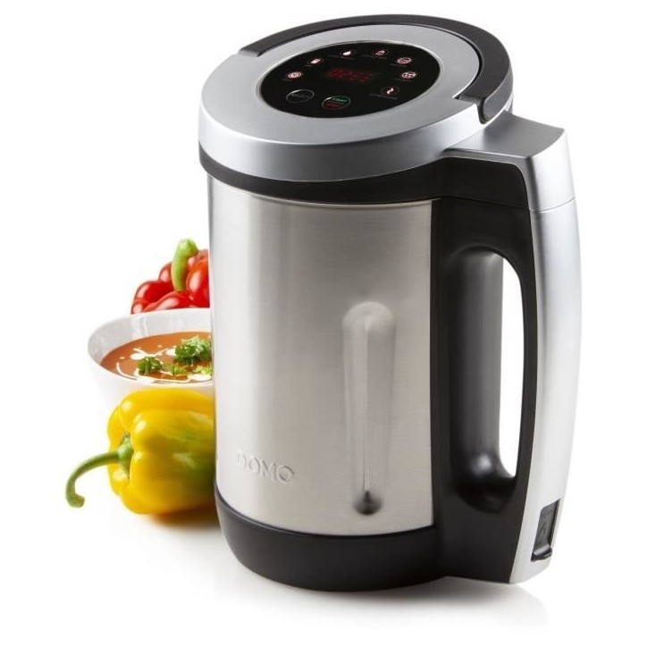 Blender chauffant DOMO – gris - 2,2 L – 7 programmes – 1000 Watt - DO716BL Blender chauffant DOMO – gris - 2,2 L – 7 programmes – 1000 Watt - DO716BL