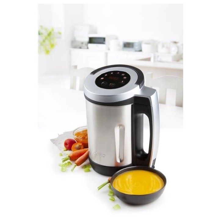 Blender chauffant DOMO – gris - 2,2 L – 7 programmes – 1000 Watt - DO716BL Blender chauffant DOMO – gris - 2,2 L – 7 programmes – 1000 Watt - DO716BL