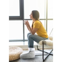 Chauffe-pieds DOMO - Chanceliere - Gris - 3 niveaux de chaleur - Super