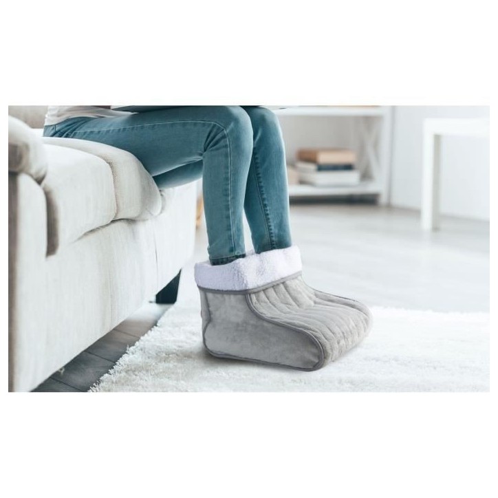 Chauffe-pieds DOMO - Chanceliere - Gris - 3 niveaux de chaleur - Super doux Chauffe-pieds DOMO - Chanceliere - Gris - 3 niveaux de chaleur - Super doux