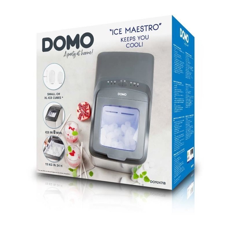 Machine a glaçons Pro - DOMO - DO9247IB - 2,8 litres - 145 W - Glaço