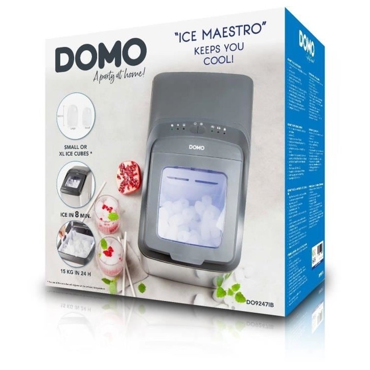 Machine a glaçons Pro - DOMO - DO9247IB - 2,8 litres - 145 W - Glaçons en 8 min Machine a glaçons Pro - DOMO - DO9247IB - 2,8 litres - 145 W - Glaçons en 8 min
