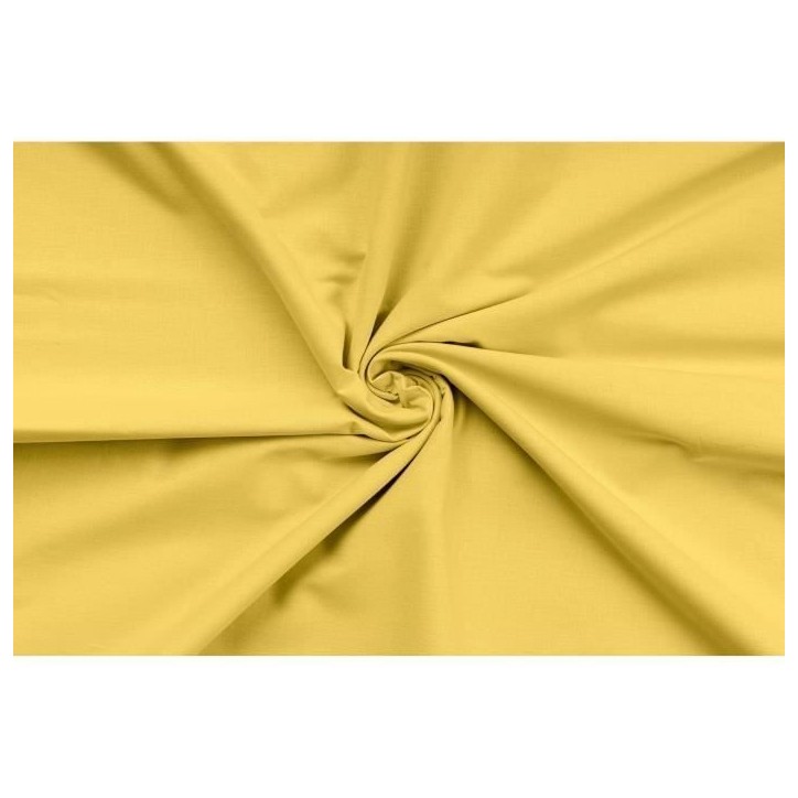 Parure de lit - 1 housse de couette 220 x 240 cm + 2 taies d'oreiller 60 x 60 cm - 100% coton renforcé - Jaune