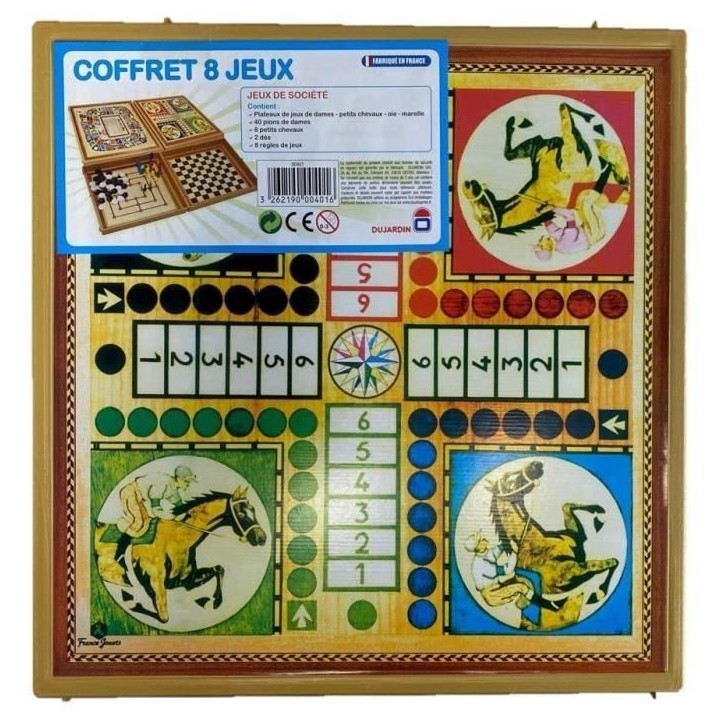 COFFRET 8 JEUX STANDARD - Jeu de société - DUJARDIN - Profitez de 8 jeux classiques réunis dans un seul coffret COFFRET 8 JEUX STANDARD - Jeu de société - DUJARDIN - Profitez de 8 jeux classiques réunis dans un seul coffret