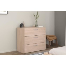 Commode - EASY LIFE - 3 tiroirs - Chene - 78,2 x 69,3 x 40,8 - PARISOT
