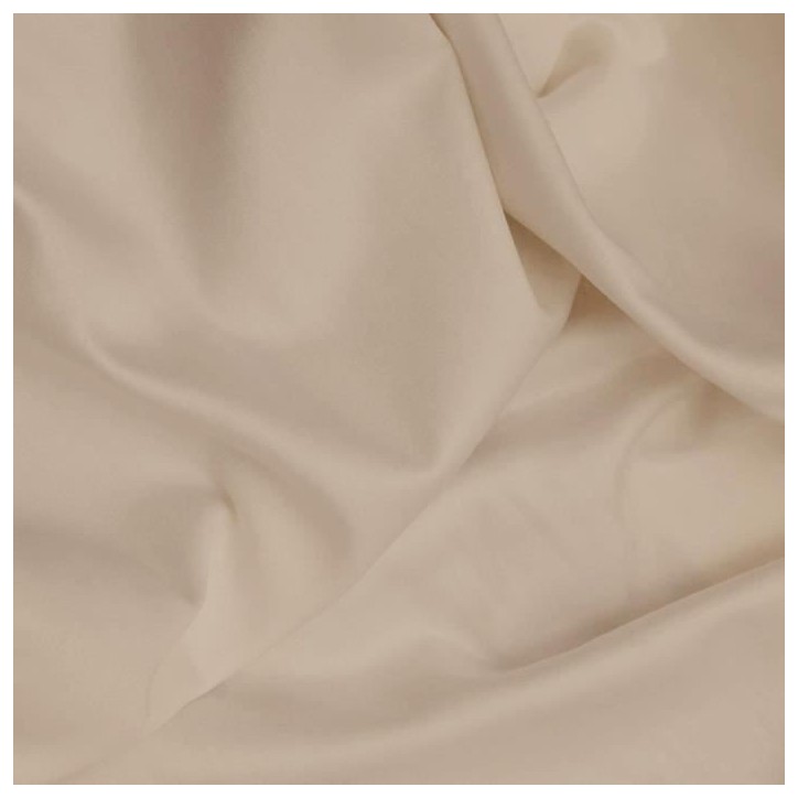 Parure de lit - 1 housse de couette 220 x 240 cm + 2 taies d'oreiller 60 x 60 cm - Satiné 100% coton - Beige Parure de lit - 1 housse de couette 220 x 240 cm + 2 taies d'oreiller 60 x 60 cm - Satiné 100% coton - Beige