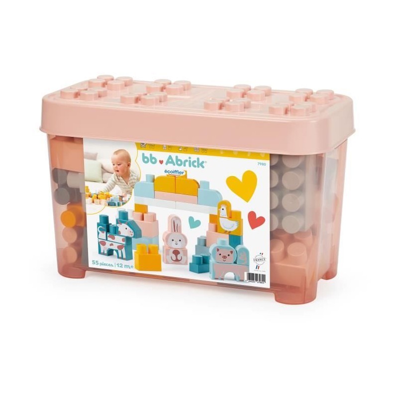 Baril de briques ferme - ECOIFFIER - 55 pcs - Des 18 mois Baril de briques ferme - ECOIFFIER - 55 pcs - Des 18 mois