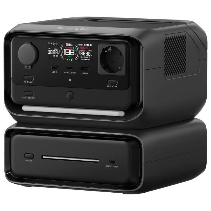 Batterie de démarrage - EcoFlow - RIVER 3 Max - Haute performance, systeme ASI, capacité extensible, batterie EB300 incluse Batterie de démarrage - EcoFlow - RIVER 3 Max - Haute performance, systeme ASI, capacité extensible, batterie EB300 incluse